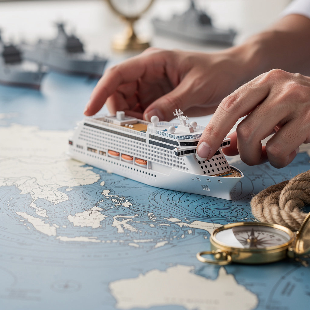 Strait of Hormuz Cruises premium maritime voyage experience showcasing geopolitical satire and luxury travel